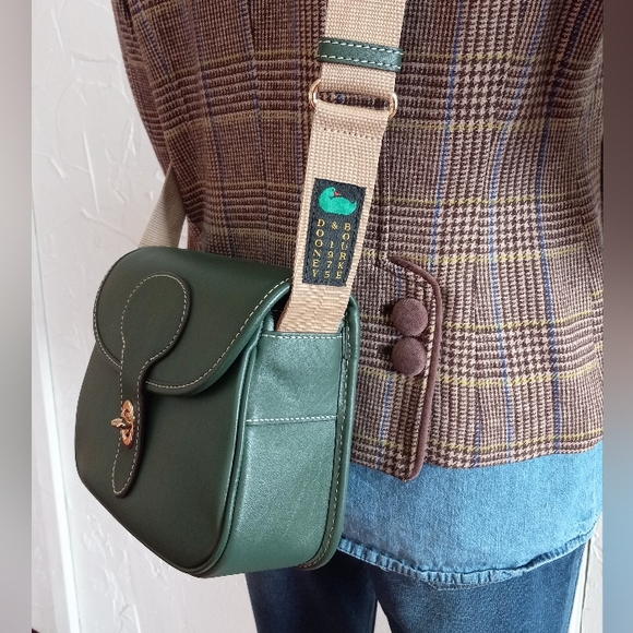 Dooney & Bourke Saddle Bag 20 Italian Leather In Sage - Picture 2 of 16